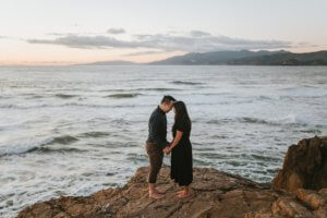 sutro baths lands end presidio engagement shoot beach san francisco Bay area california